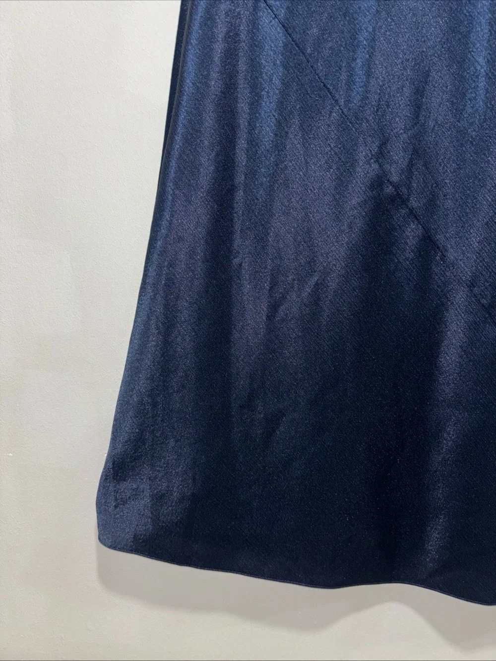 Abercrombie & Fitch Long-sleeve Cowl Back Slip Maxi Dress Women’s Size S Navy